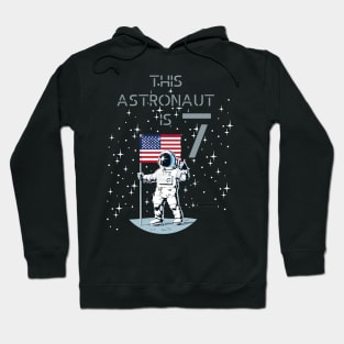 Kids 7th Birthday Astronaut Shirt Boys Gift 7 Year Old Space Geek Hoodie